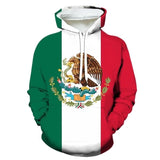 Gold Eagle Mexico Flag Hoodie