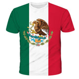 Mexico Flag Shirt Short Sleeve