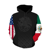 Mexican American Sleeve Light Hoodie