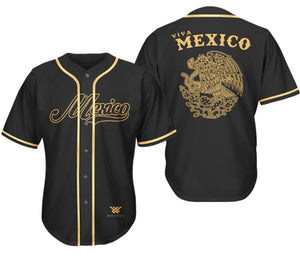 Gold Mexico Eagle Baseball Jersey