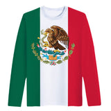 Mexico Flag Shirt Long Sleeve