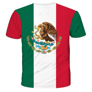 Mexico Flag Shirt Short Sleeve