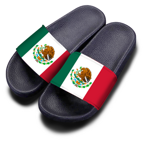 Mexico Flag Slides Black (Women/Men)